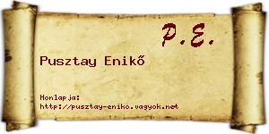 Pusztay Enikő névjegykártya