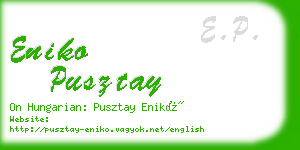 eniko pusztay business card